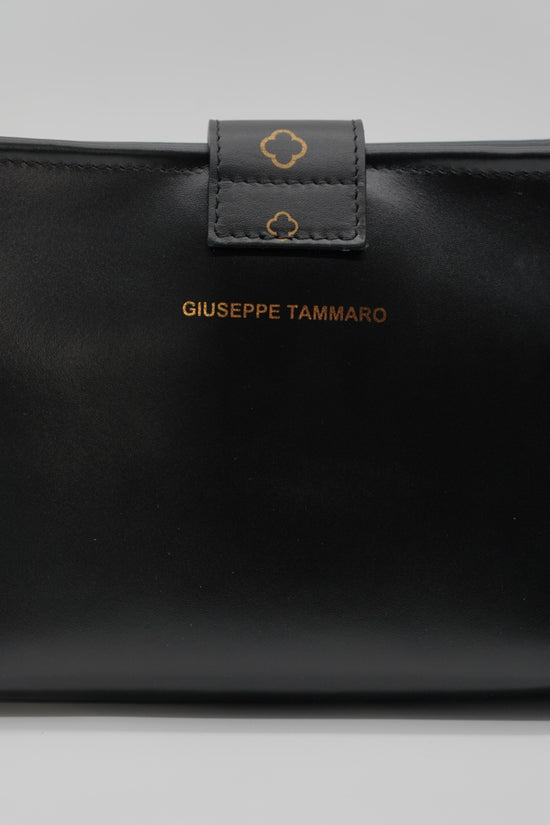 Pochette monogram nera