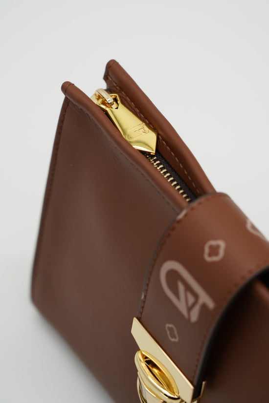 Pochette monogram cuoio