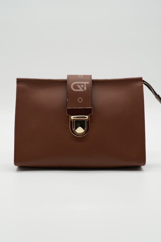 Pochette monogram cuoio