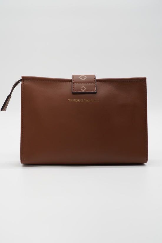 Pochette monogram cuoio