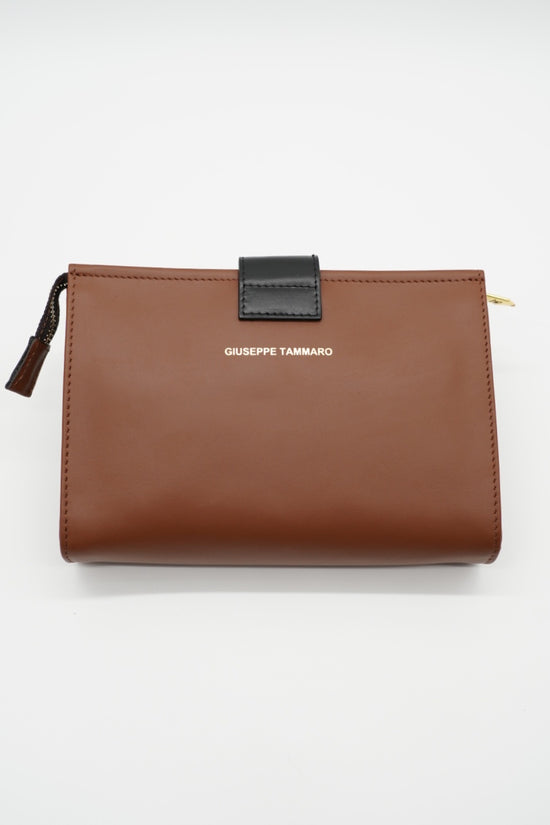 Pochette double color cuoio