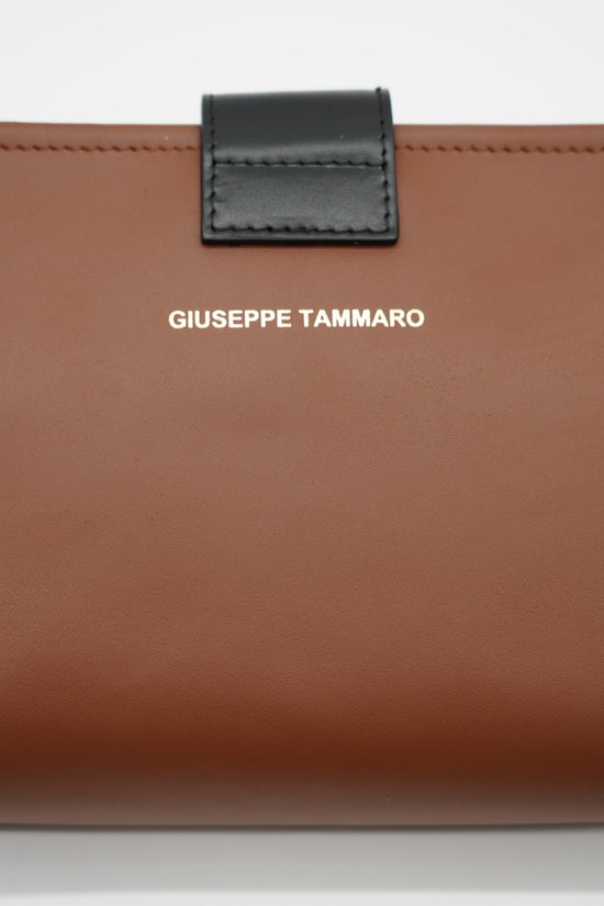 Pochette double color cuoio