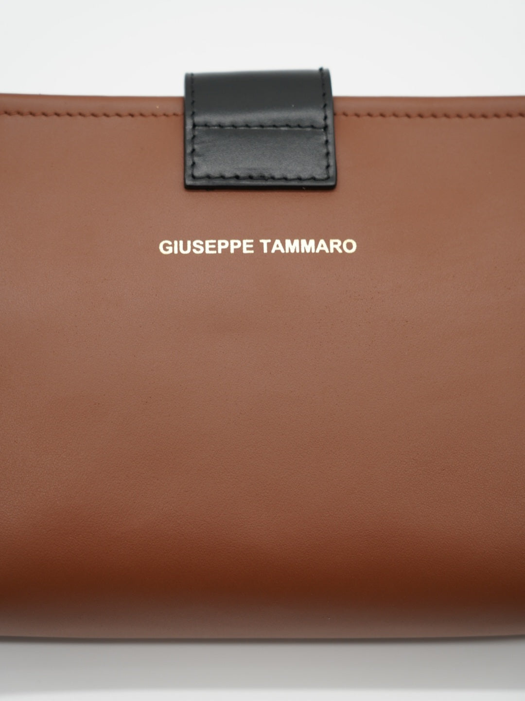 Pochette double color cuoio