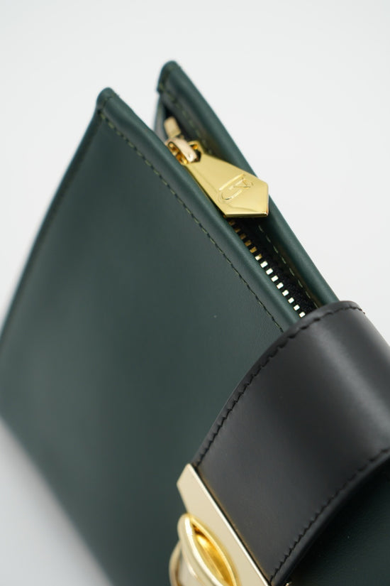 Pochette double color verde