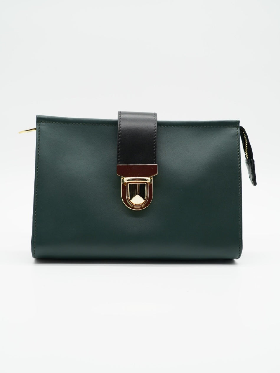 Pochette double color verde