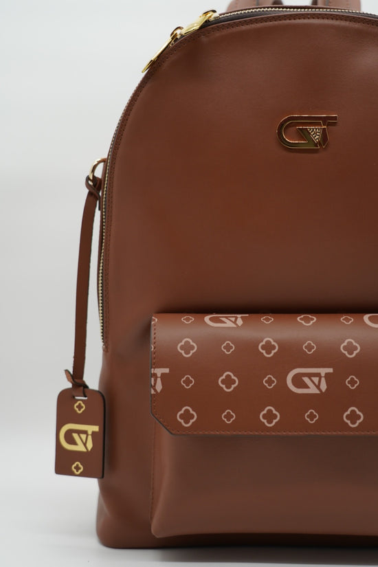 Zaino monogram cuoio