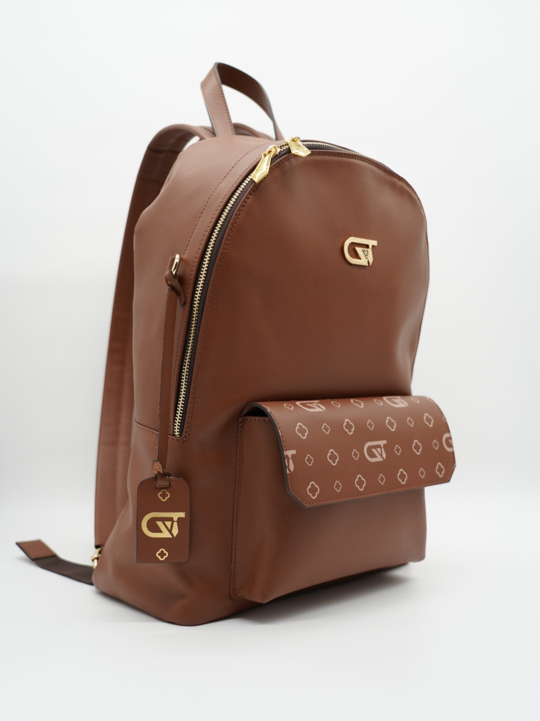 Zaino monogram cuoio