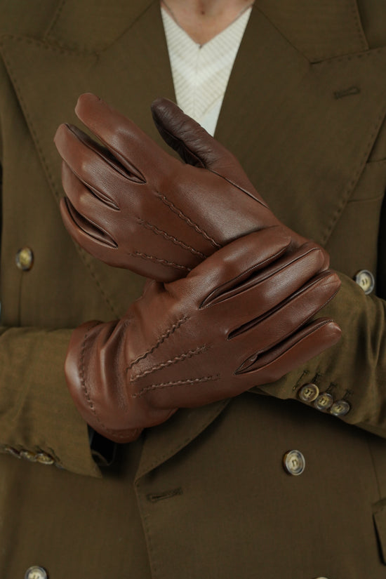 Guanto classic in pelle di capra cuoio