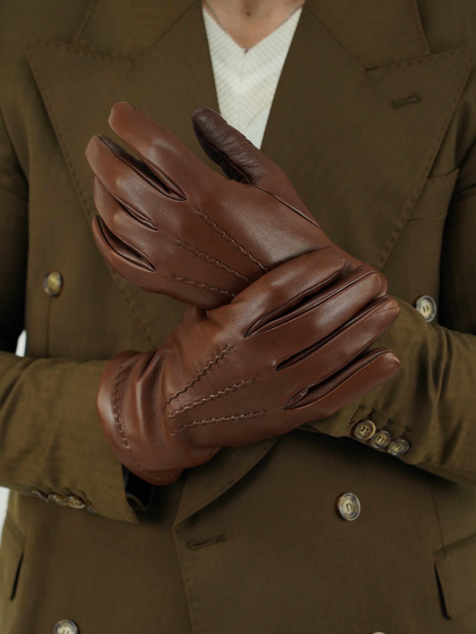 Guanto classic in pelle di capra cuoio