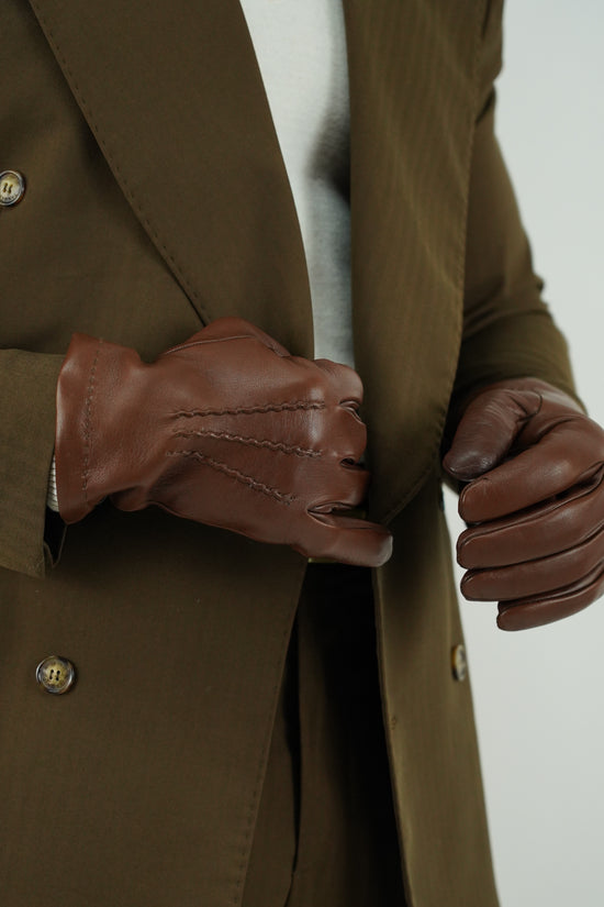 Guanto classic in pelle di capra cuoio