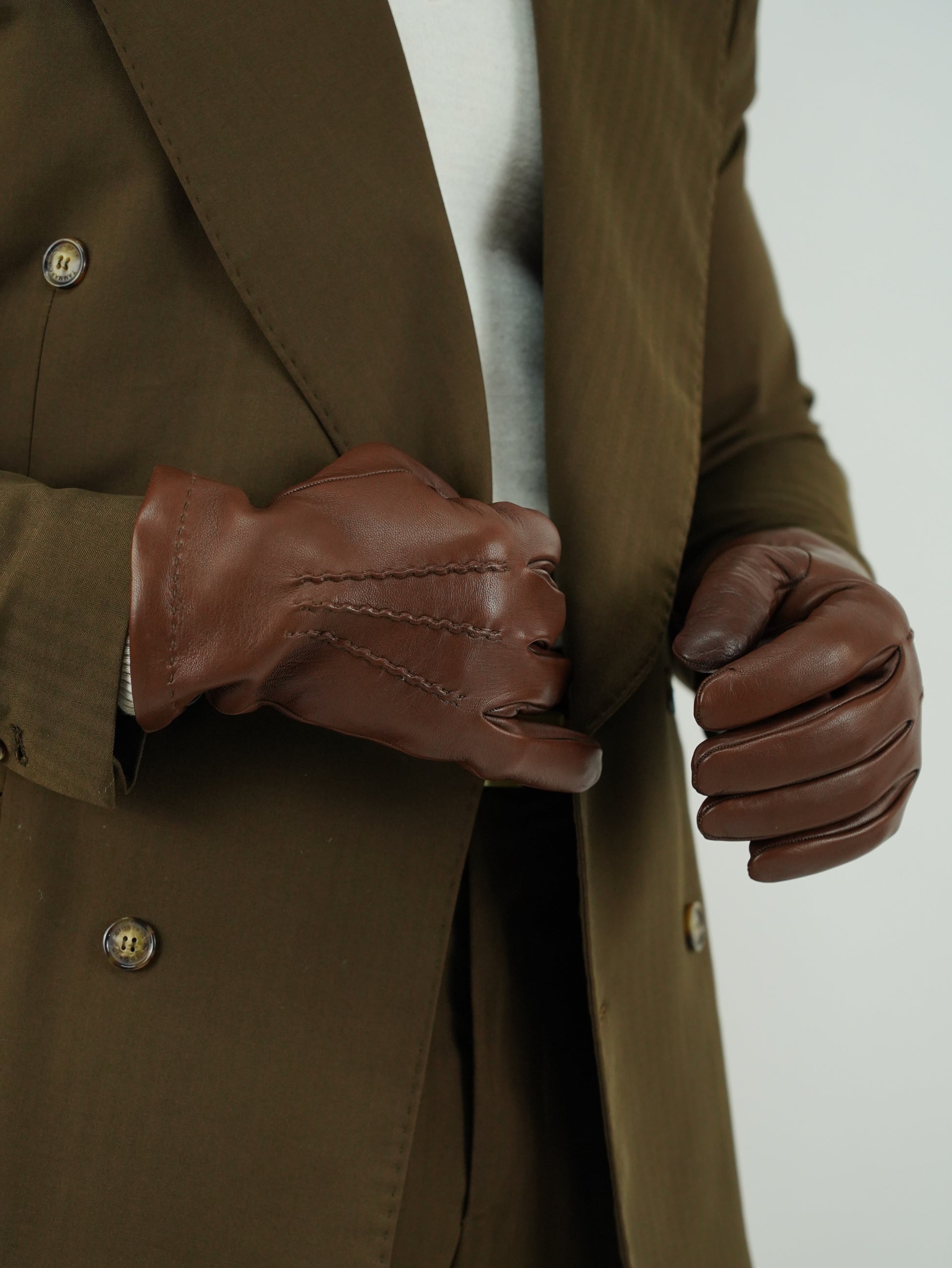 Guanto classic in pelle di capra cuoio