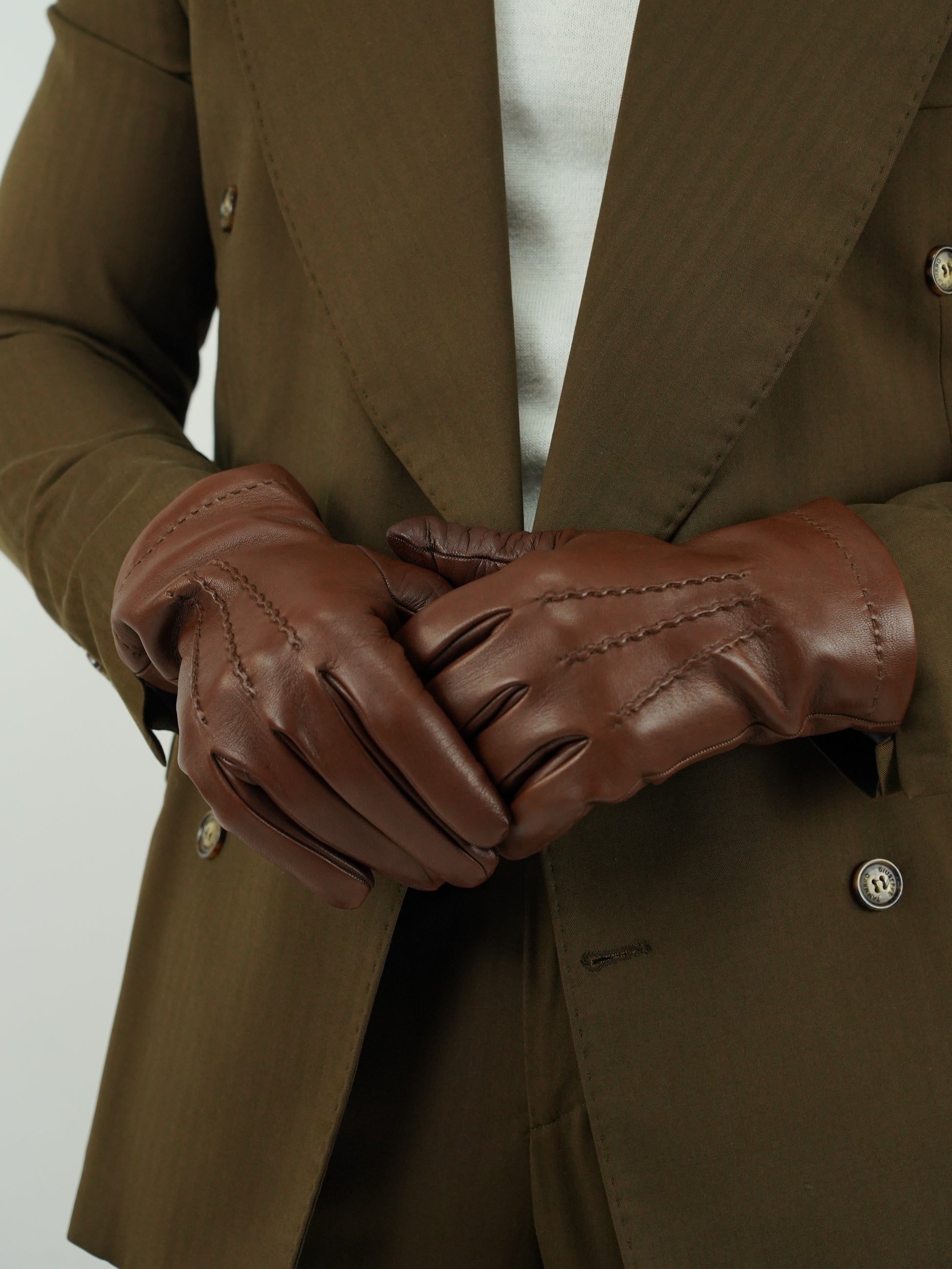 Guanto classic in pelle di capra cuoio