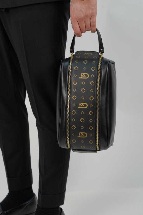 Beauty case monogram nero