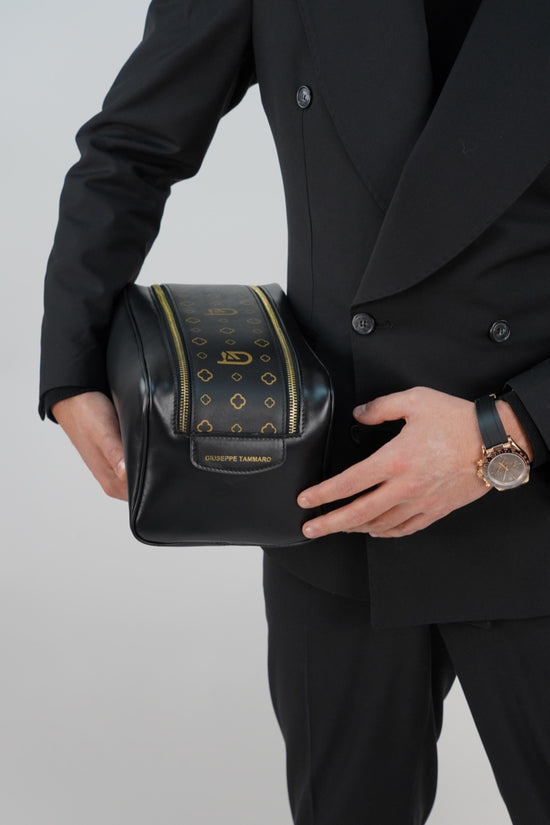 Beauty case monogram nero