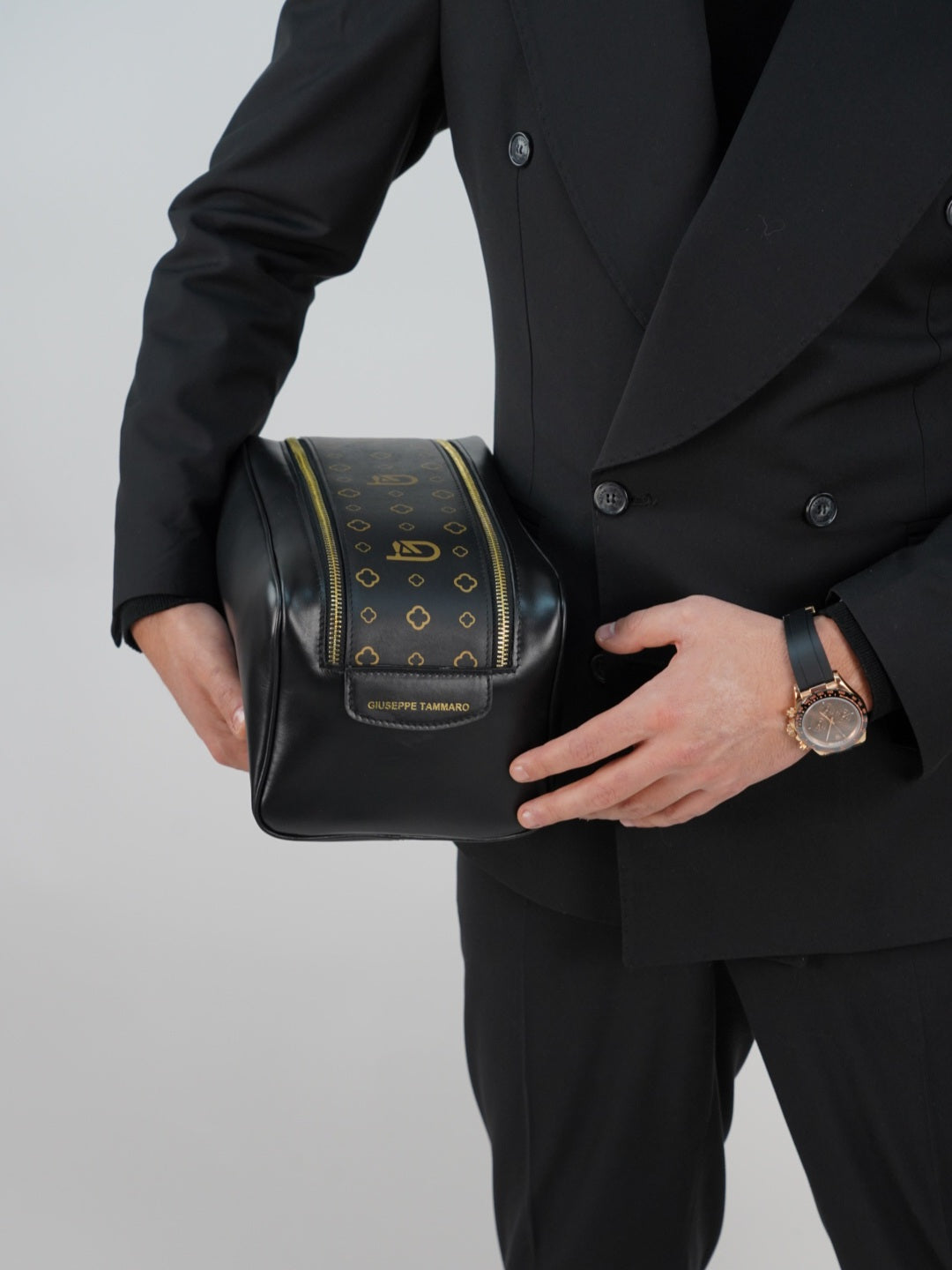 Beauty case monogram nero