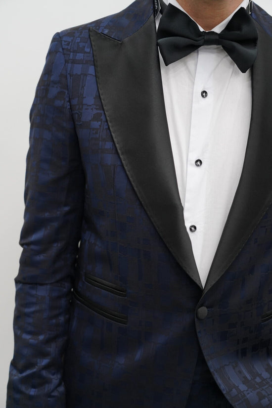 Smoking Harmonious Damascato Blu e Nero