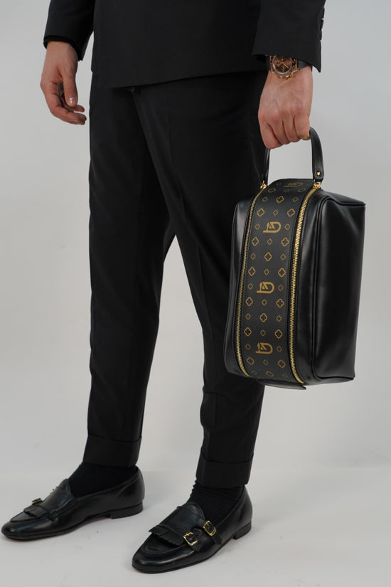 Beauty case monogram nero