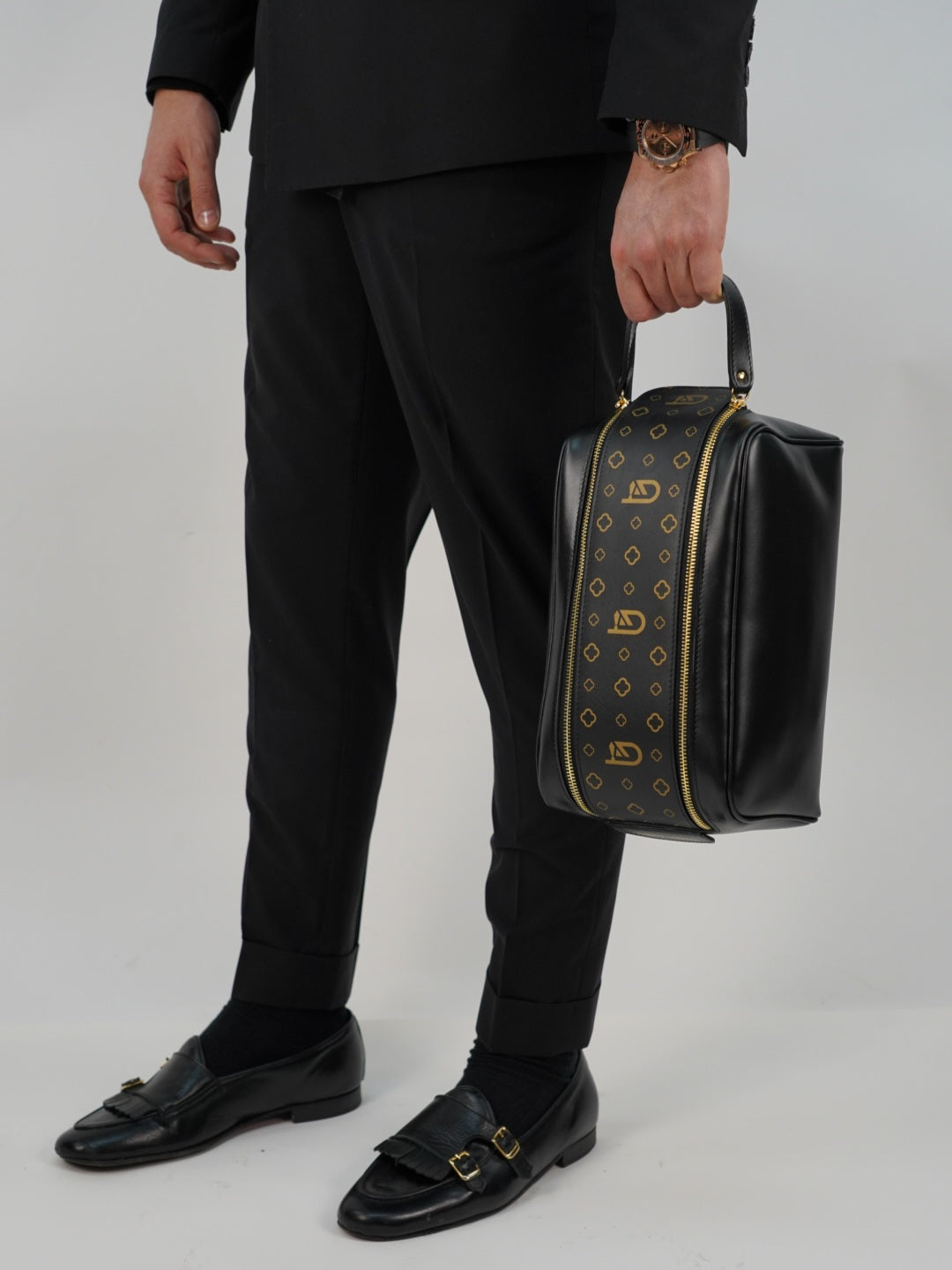 Beauty case monogram nero