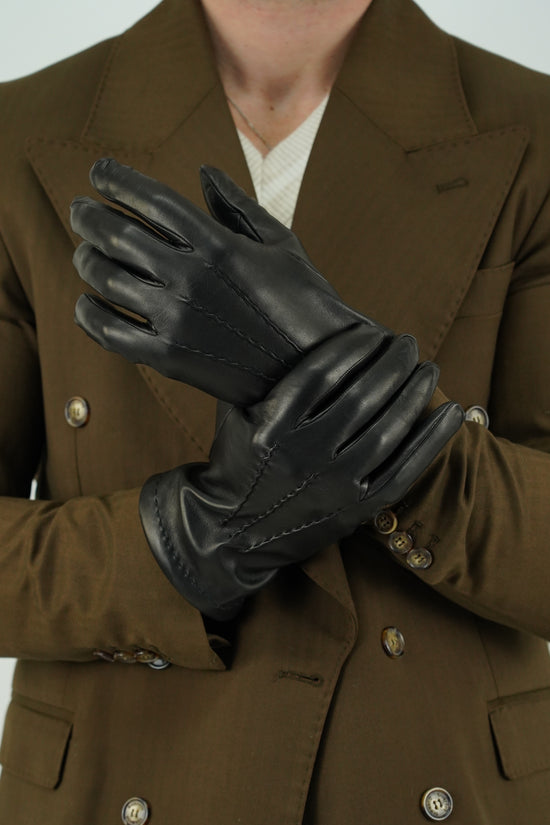 Guanto classic in pelle di capra nero