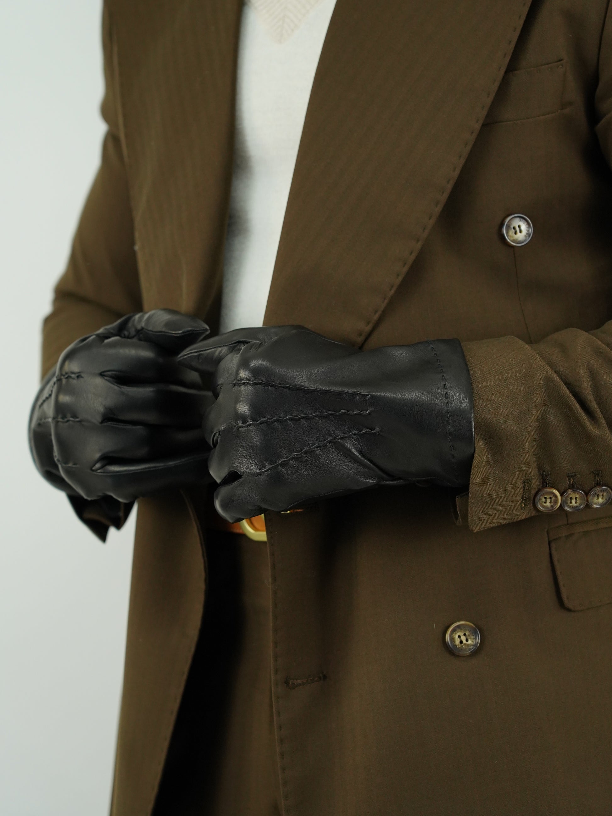 Guanto classic in pelle di capra nero