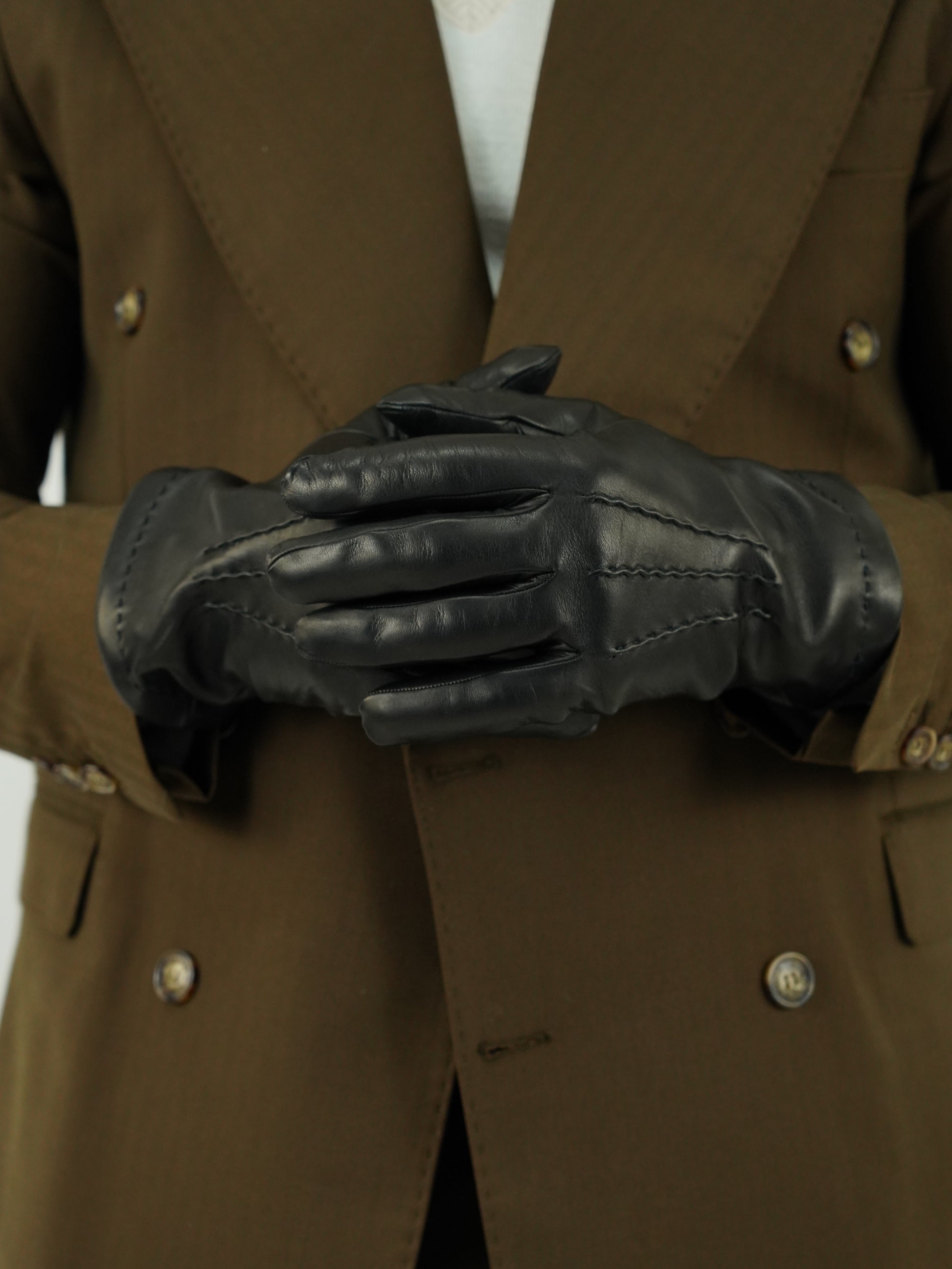 Guanto classic in pelle di capra nero