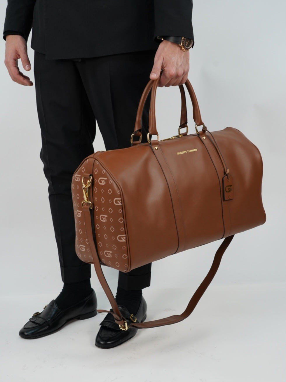 Borsa da viaggio monogram 50 cuoio