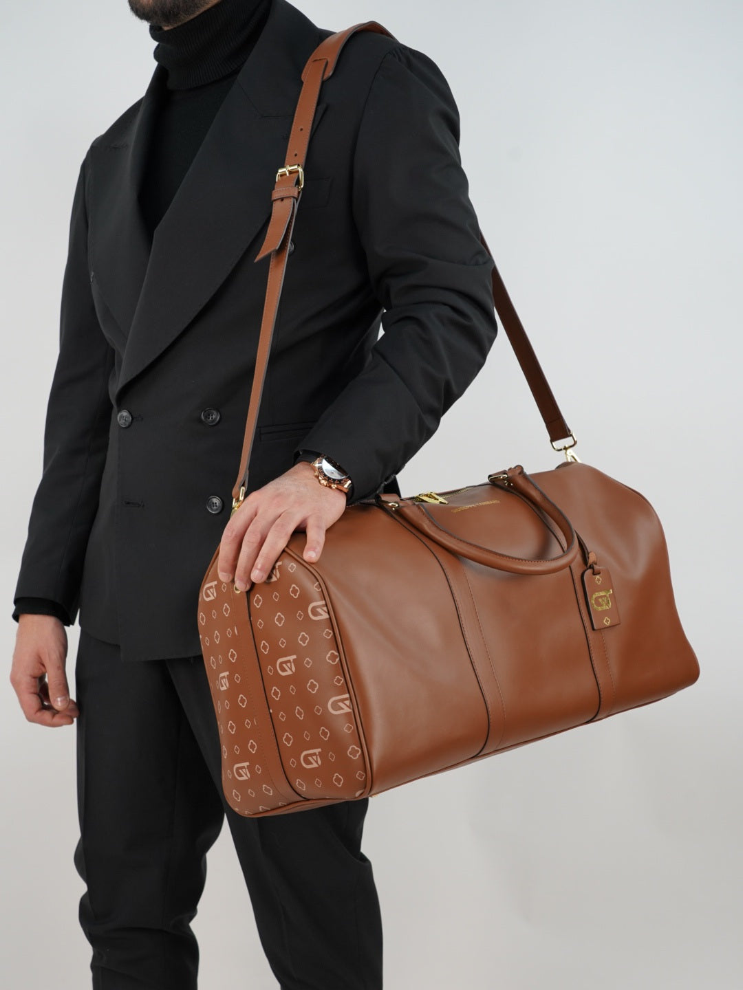 Borsa da viaggio monogram 50 cuoio