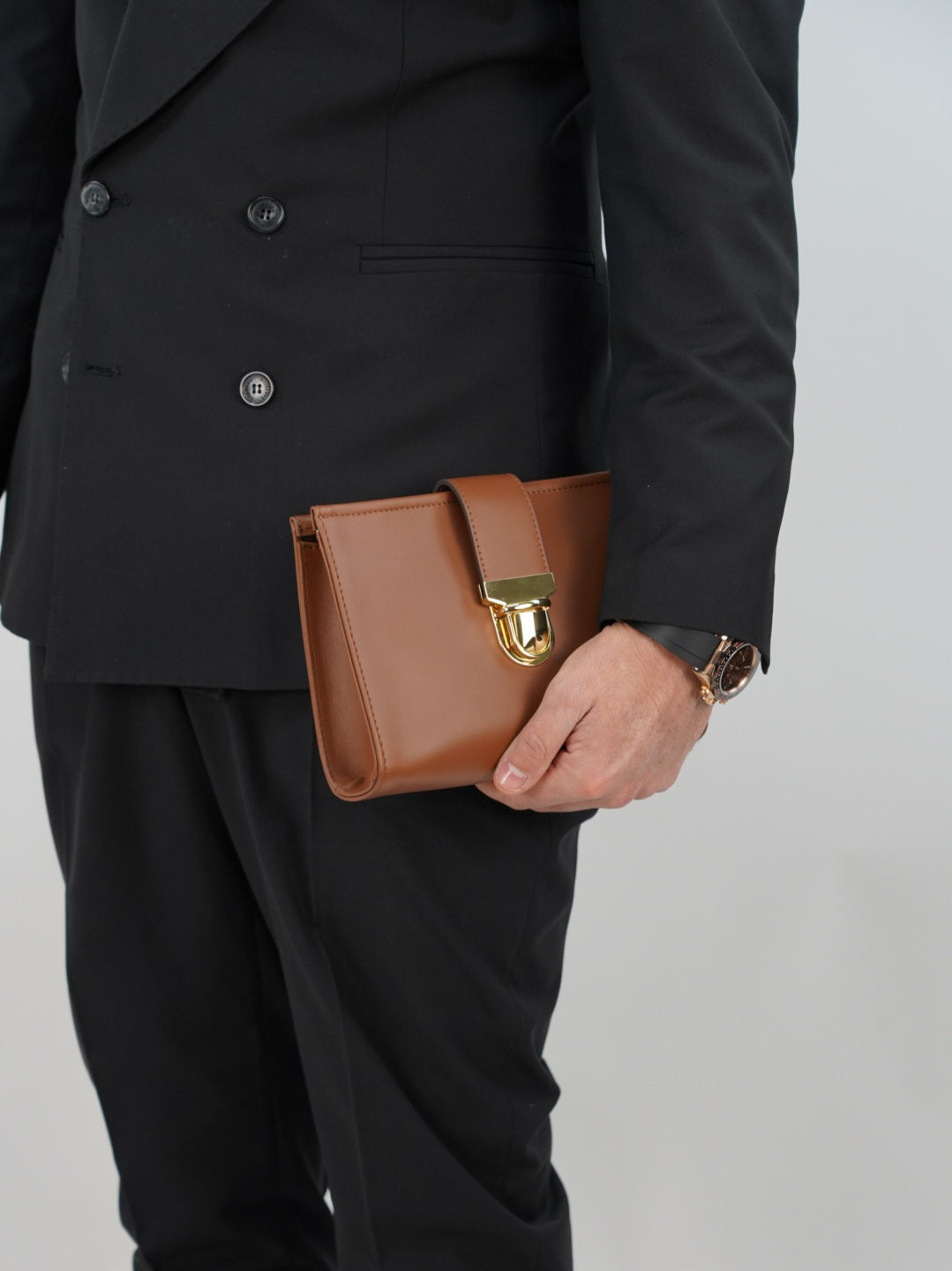 Pochette elegant cuoio