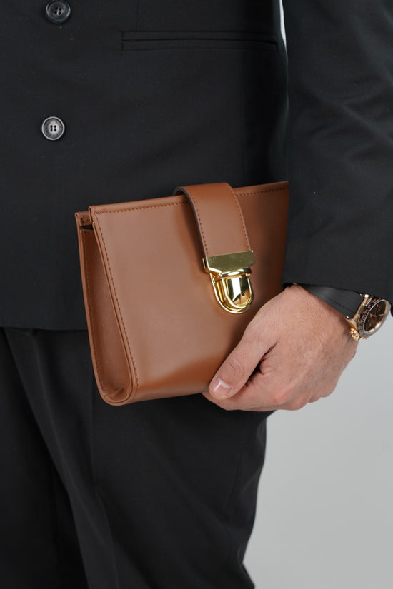 Pochette elegant cuoio