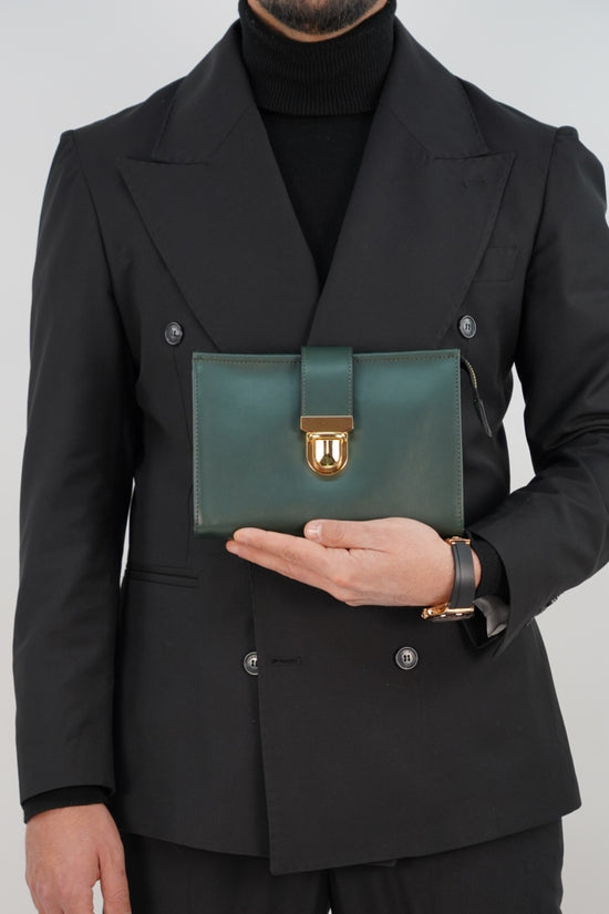 Pochette elegant verde