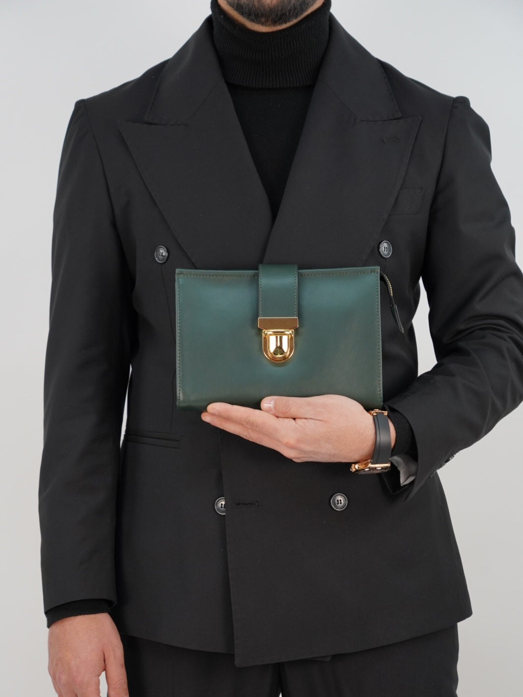 Pochette elegant verde