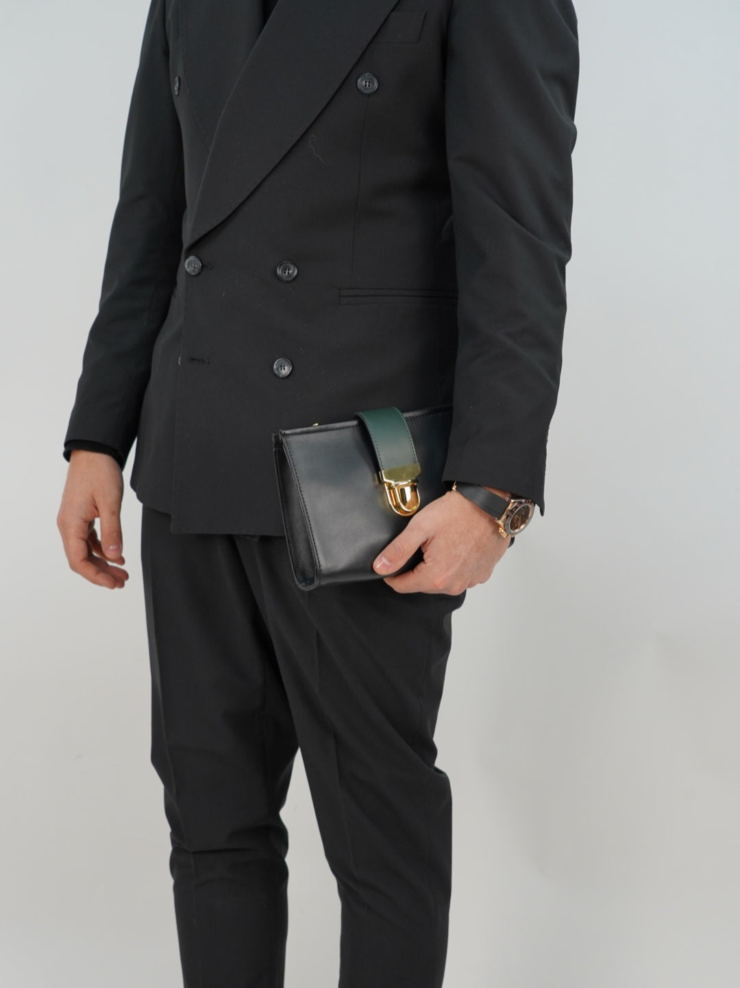 Pochette double color nera