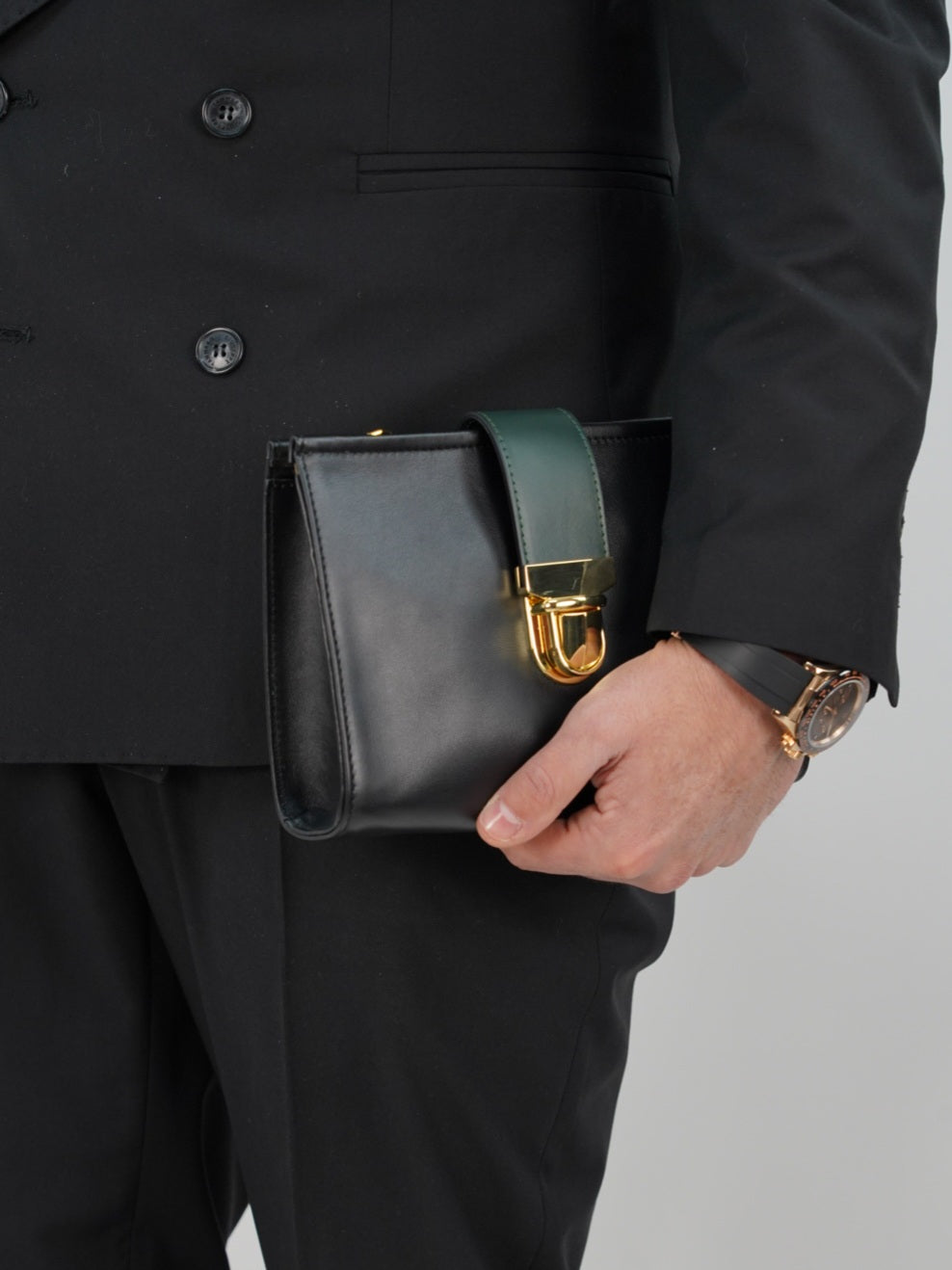 Pochette double color nera