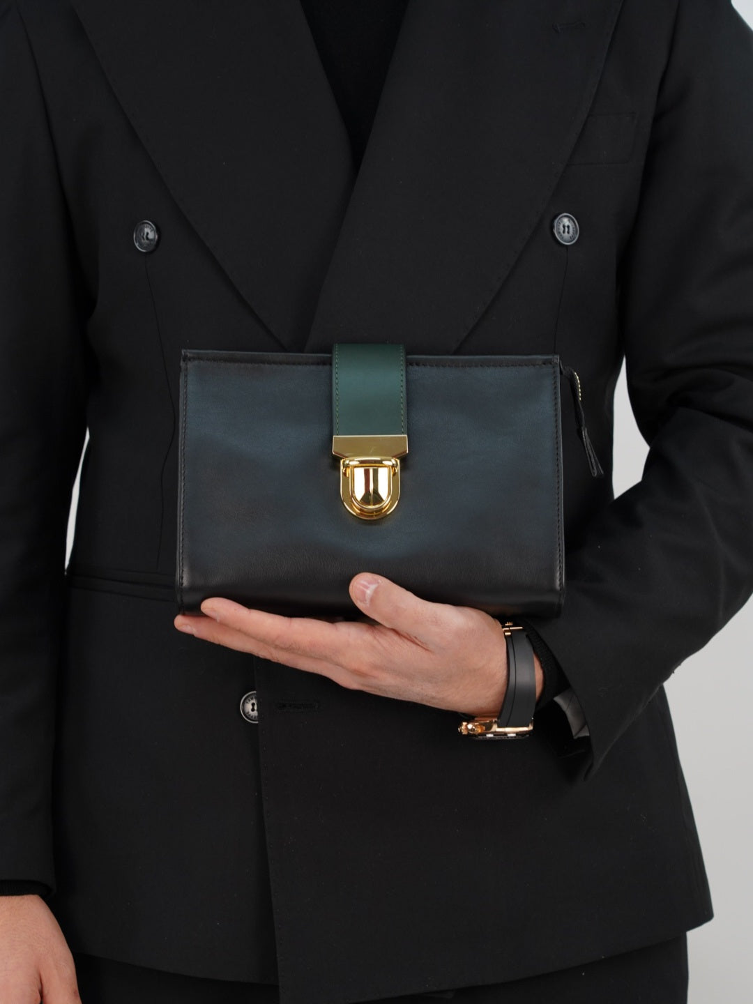 Pochette double color nera