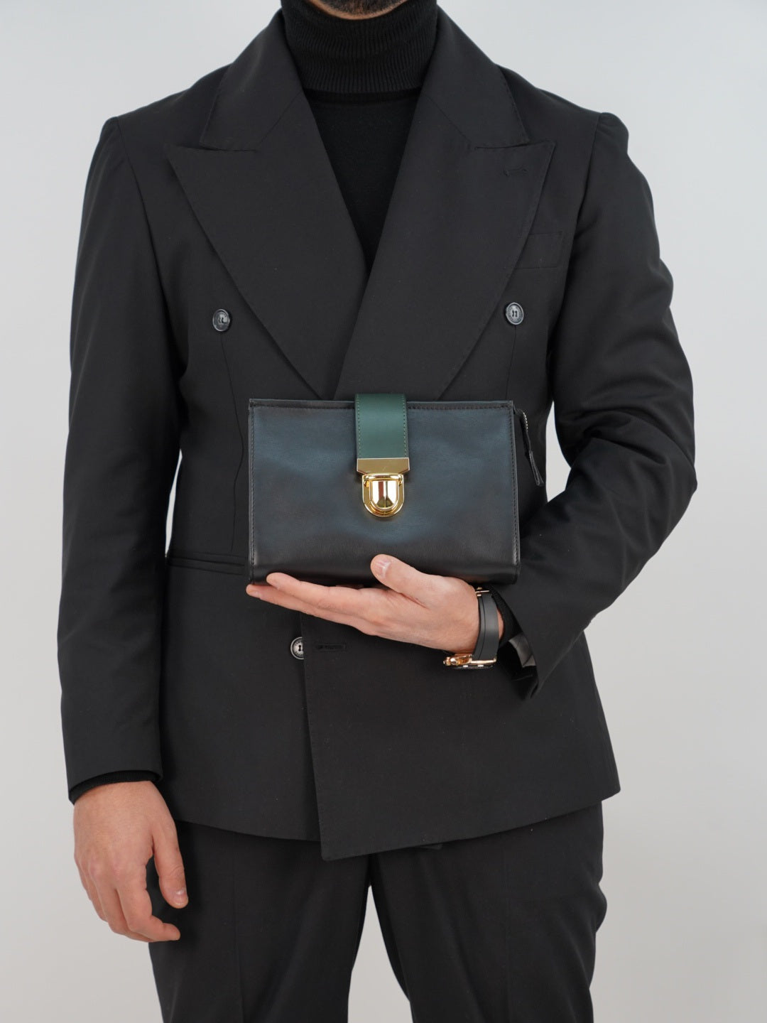 Pochette double color nera