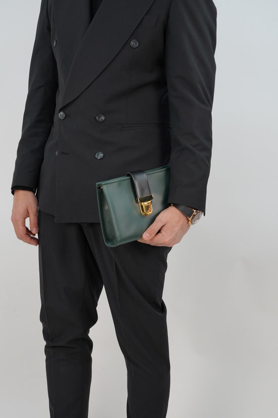 Pochette double color verde