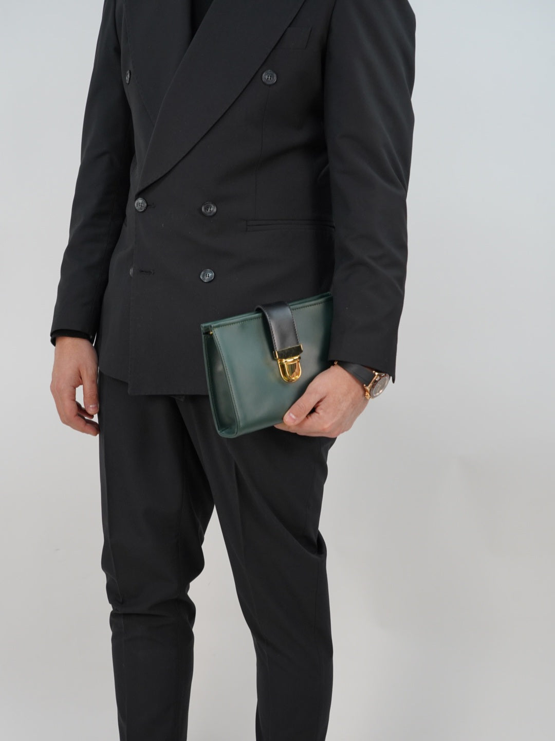 Pochette double color verde