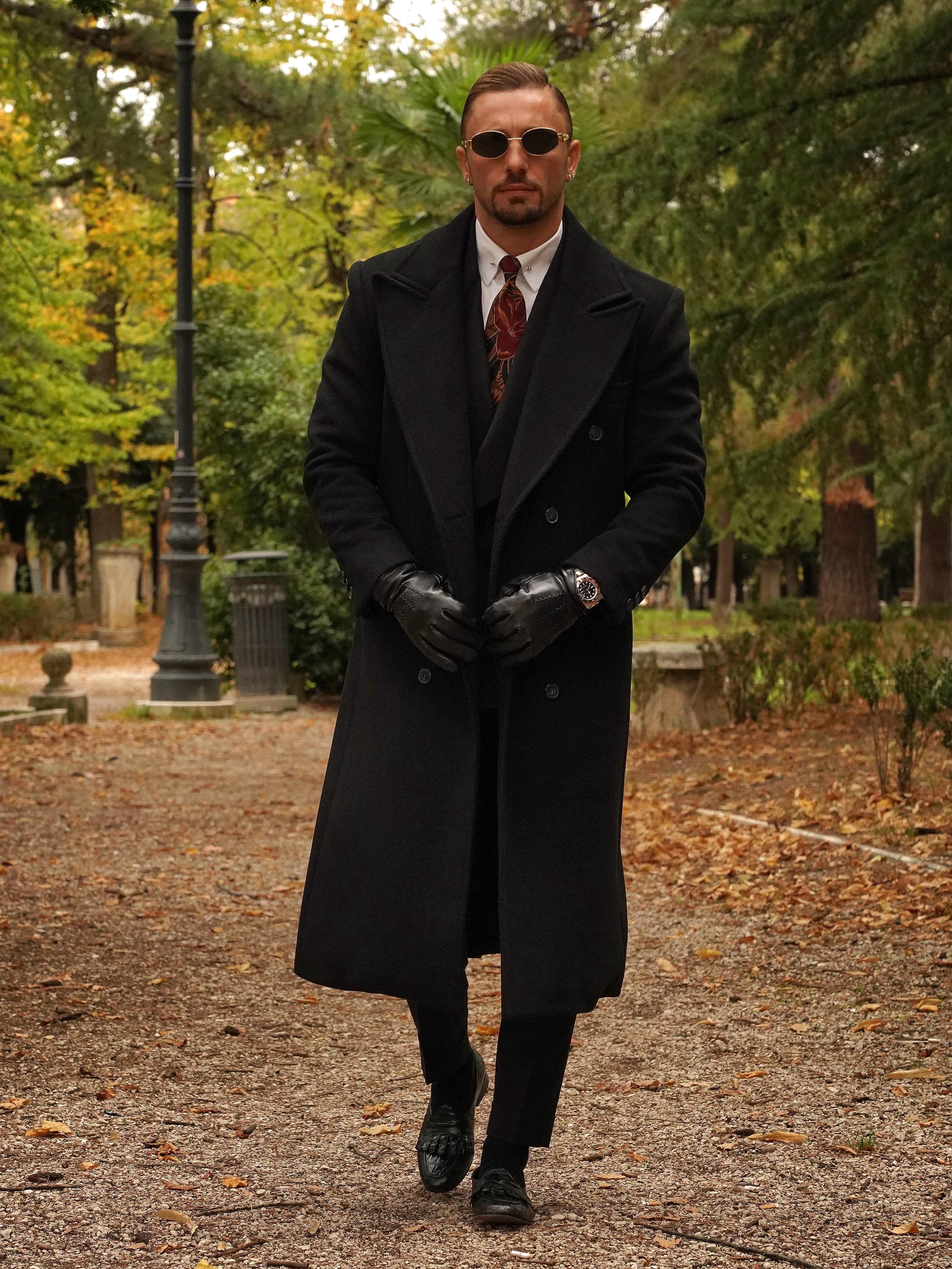 Cappotto Raglan Nero