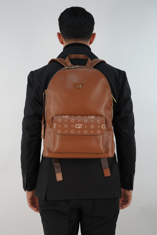 Zaino monogram cuoio