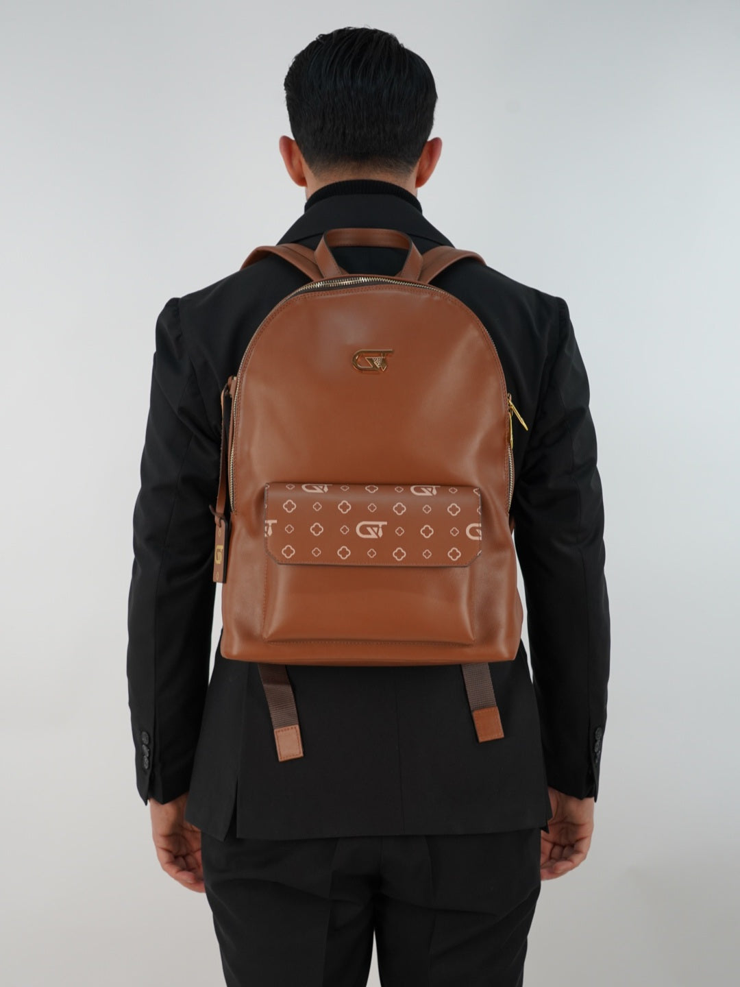 Zaino monogram cuoio