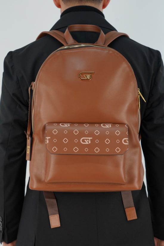 Zaino monogram cuoio