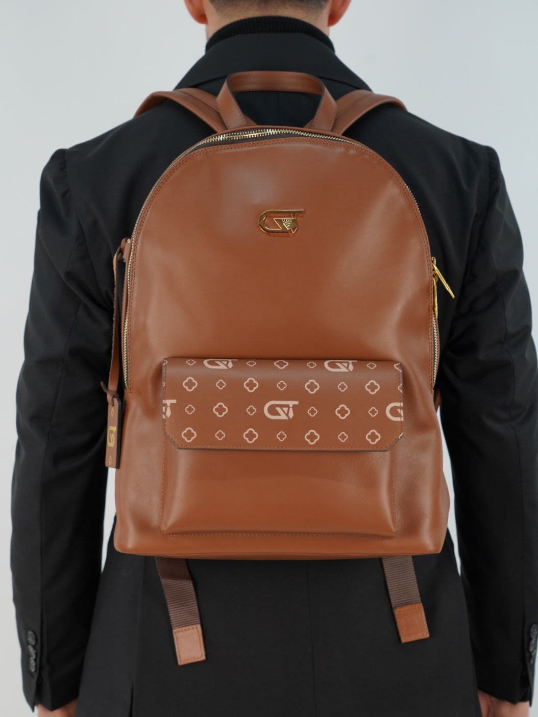 Zaino monogram cuoio