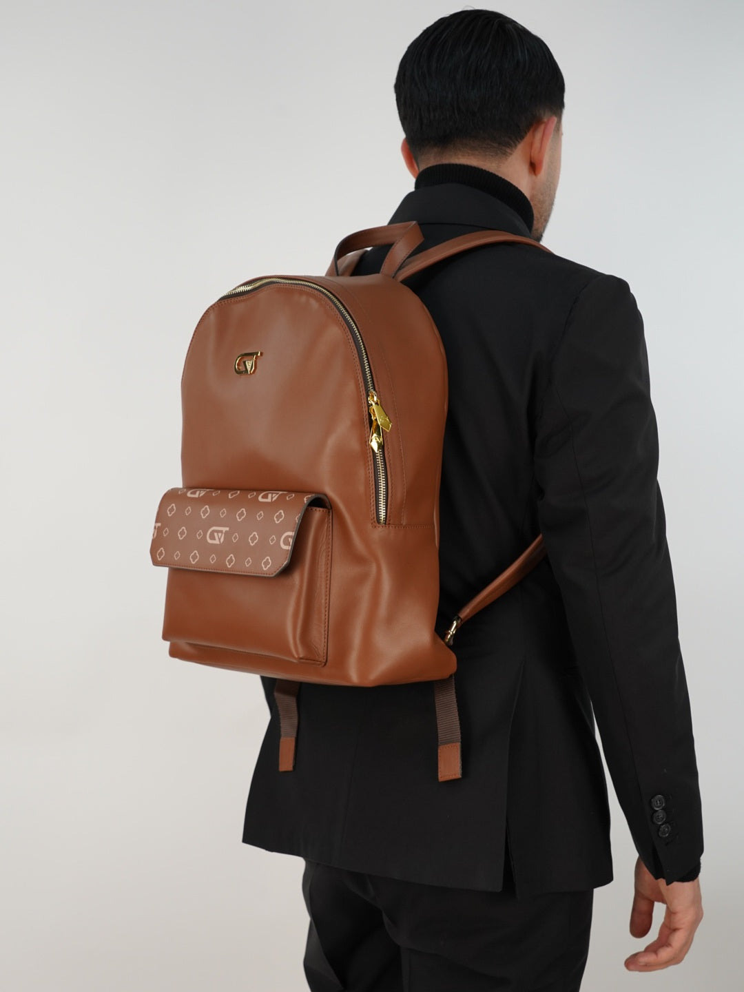 Zaino monogram cuoio