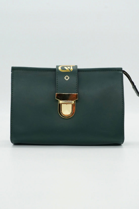 Pochette monogram verde
