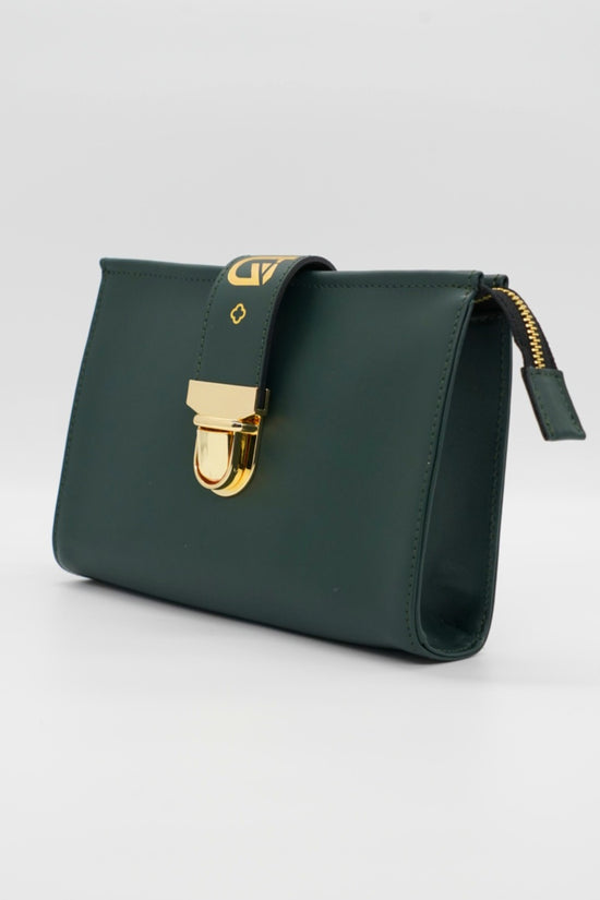 Pochette monogram verde
