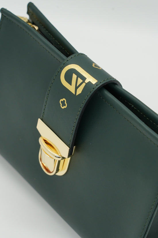 Pochette monogram verde