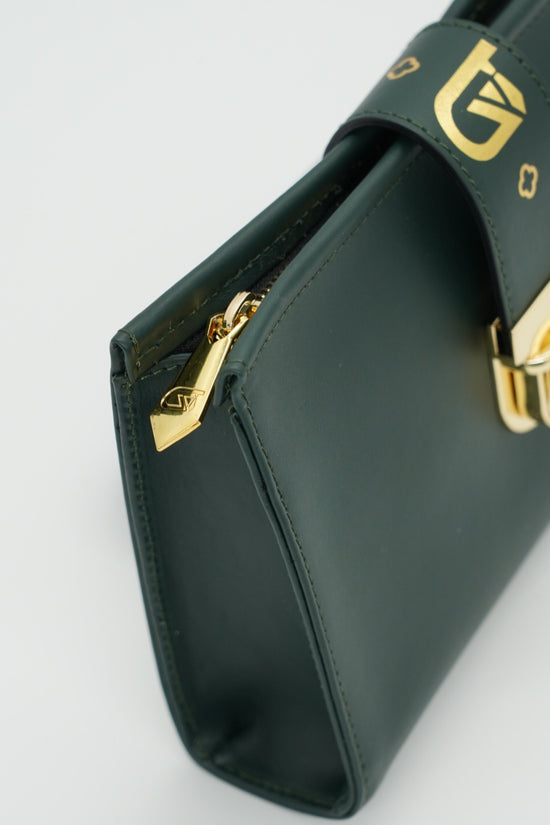 Pochette monogram verde