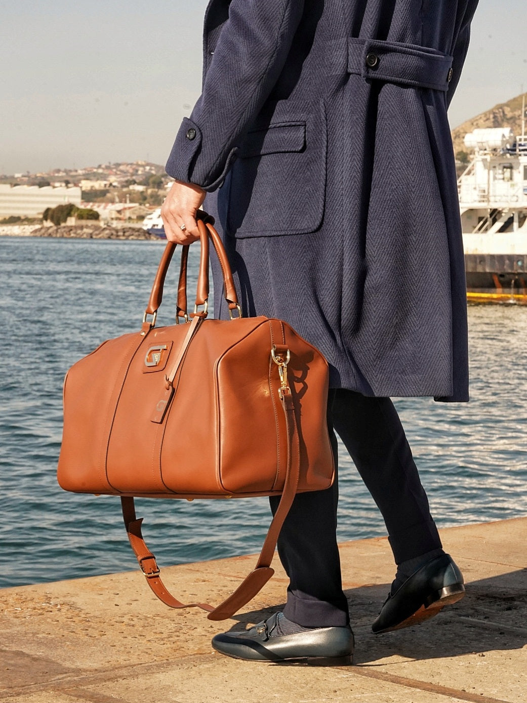 Borsa da viaggio elegant 50 cuoio