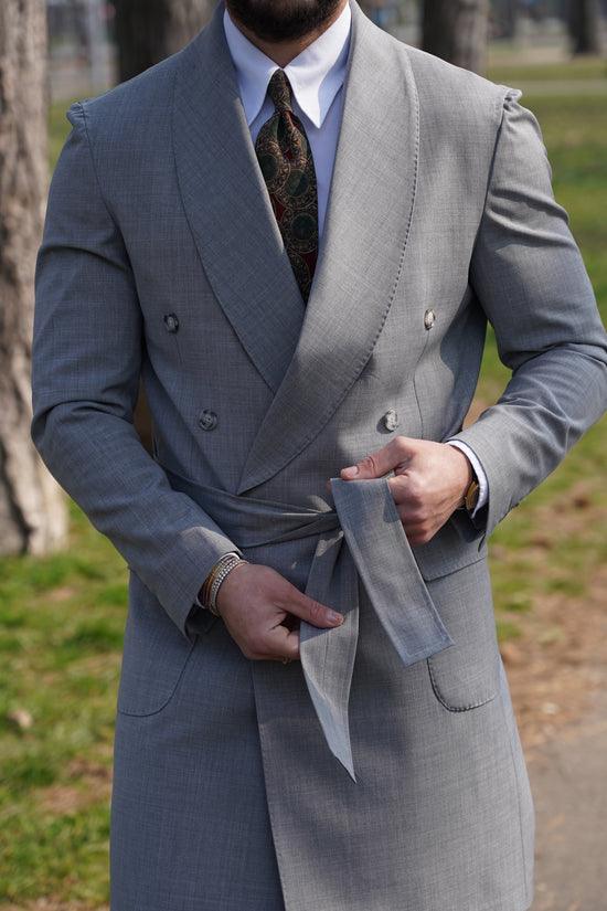Giacca Heritage Lunga Doppio Petto - Linea Extensive | Grigio Urbano