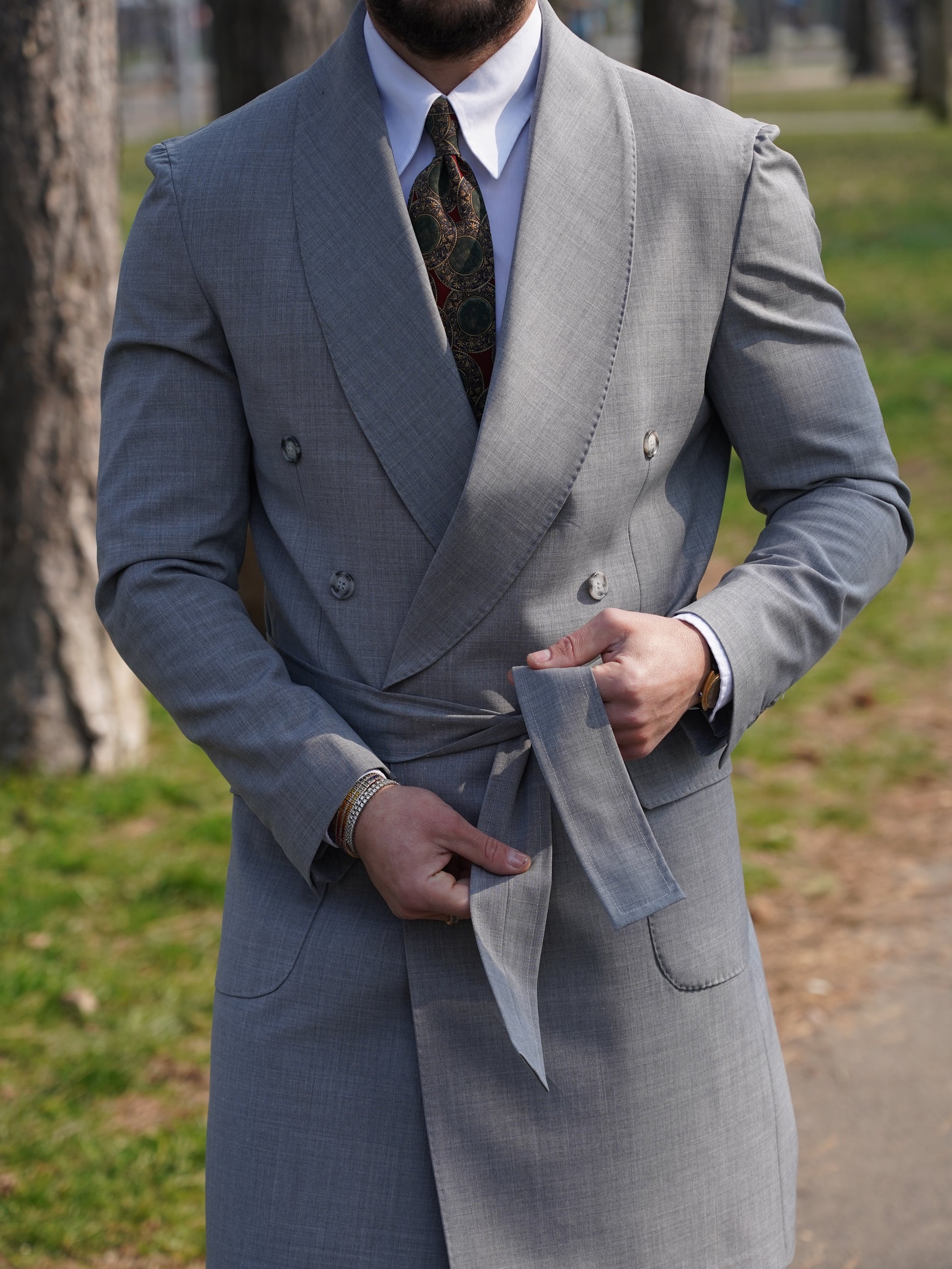 Giacca Heritage Lunga Doppio Petto - Linea Extensive | Grigio Urbano